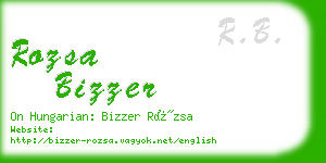 rozsa bizzer business card